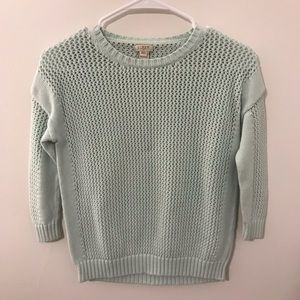 J. Crew Mint 3/4-sleeve Sweater